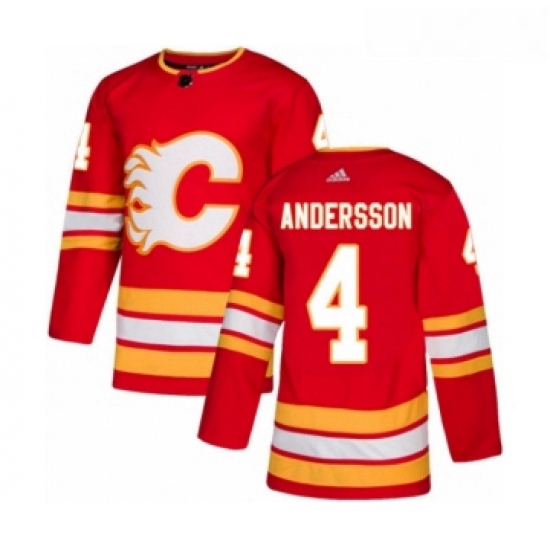 Youth Adidas Calgary Flames 4 Rasmus Andersson Premier Red Alternate NHL Jersey