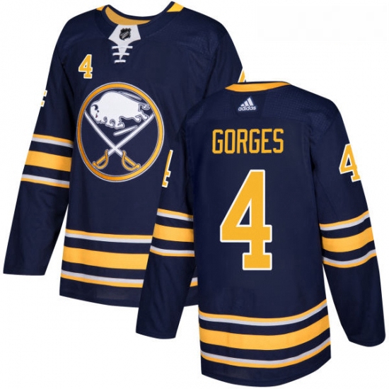 Youth Adidas Buffalo Sabres 4 Josh Gorges Premier Navy Blue Home NHL Jersey