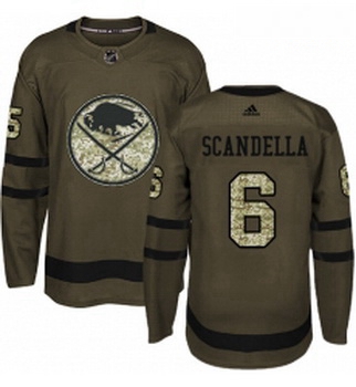 Youth Adidas Buffalo Sabres 6 Marco Scandella Premier Green Salute to Service NHL Jersey