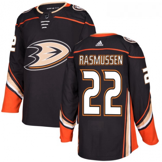 Youth Adidas Anaheim Ducks 22 Dennis Rasmussen Premier Black Home NHL Jersey