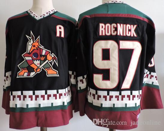 Men Adidas Arizona Coyotes 97 Jeremy Roenick Black Stitched NHL Jersey