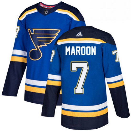 Mens Adidas St Louis Blues 7 Patrick Maroon Authentic Royal Blue Home NHL Jersey