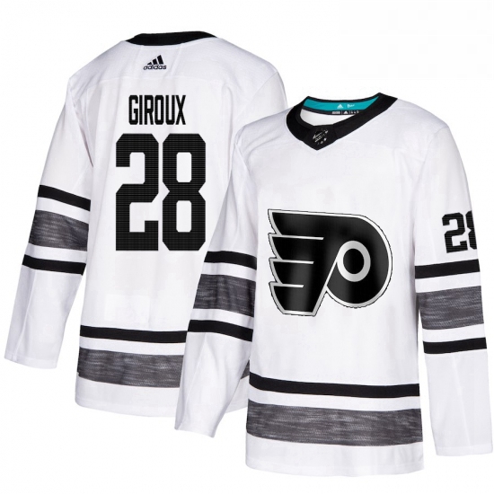 Mens Adidas Philadelphia Flyers 28 Claude Giroux White 2019 All Star Game Parley Authentic Stitched 