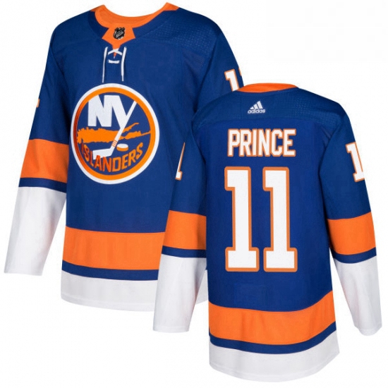 Mens Adidas New York Islanders 11 Shane Prince Premier Royal Blue Home NHL Jersey