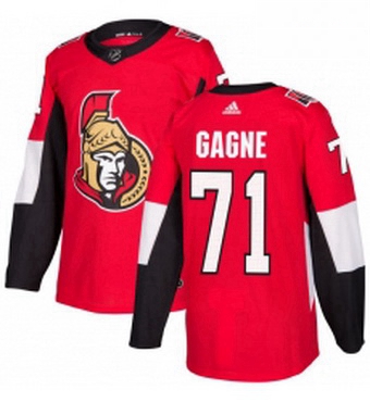 Mens Adidas Ottawa Senators 71 Gabriel Gagne Premier Red Home NHL Jersey