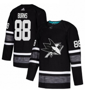 Mens Adidas San Jose Sharks 88 Brent Burns Black 2019 All Star Game Parley Authentic Stitched NHL Je