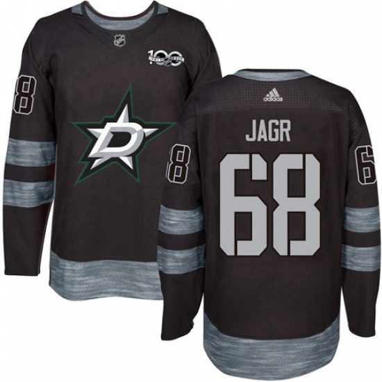 Mens Adidas Dallas Stars 68 Jaromir Jagr Premier Black 1917 2017 100th Anniversary NHL Jersey