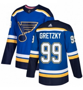 Mens Adidas St Louis Blues 99 Wayne Gretzky Premier Royal Blue Home NHL Jersey