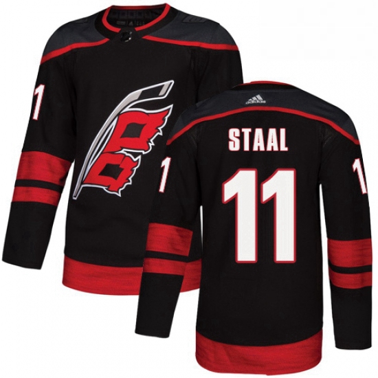 Mens Adidas Carolina Hurricanes 11 Jordan Staal Authentic Black Alternate NHL Jersey