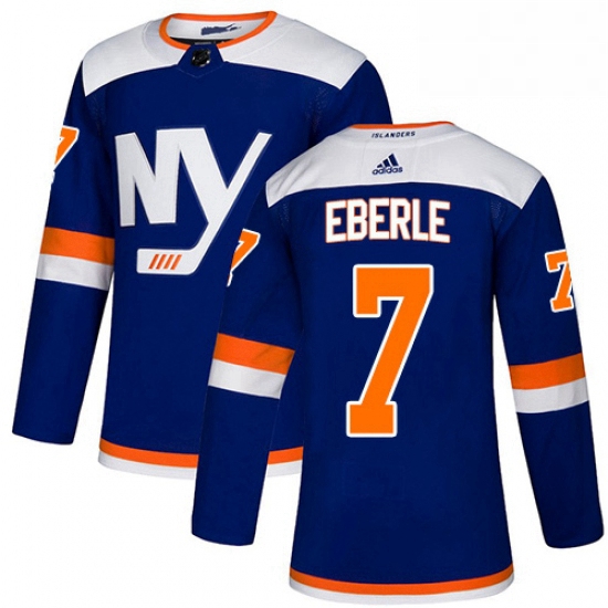 Mens Adidas New York Islanders 7 Jordan Eberle Premier Blue Alternate NHL Jersey