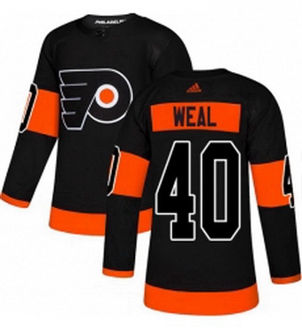 Mens Adidas Philadelphia Flyers 40 Jordan Weal Premier Black Alternate NHL Jersey