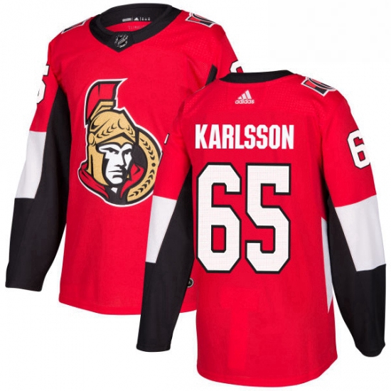 Mens Adidas Ottawa Senators 65 Erik Karlsson Premier Red Home NHL Jersey