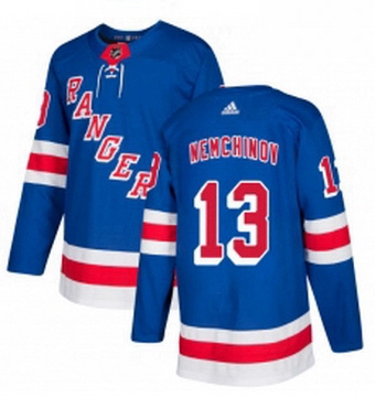 Mens Adidas New York Rangers 13 Sergei Nemchinov Authentic Royal Blue Home NHL Jersey