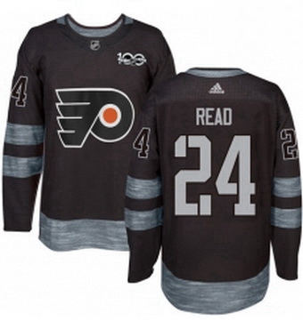 Mens Adidas Philadelphia Flyers 24 Matt Read Authentic Black 1917 2017 100th Anniversary NHL Jersey