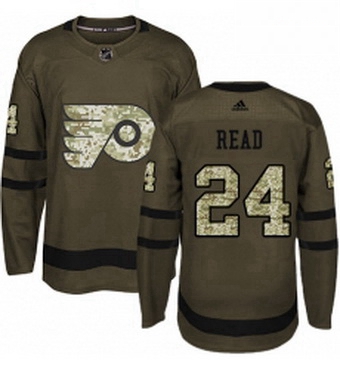 Mens Adidas Philadelphia Flyers 24 Matt Read Authentic Green Salute to Service NHL Jersey