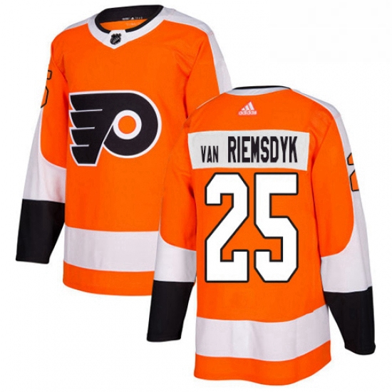 Mens Adidas Philadelphia Flyers 25 James Van Riemsdyk Premier Orange Home NHL Jersey