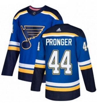 Mens Adidas St Louis Blues 44 Chris Pronger Authentic Royal Blue Home NHL Jersey