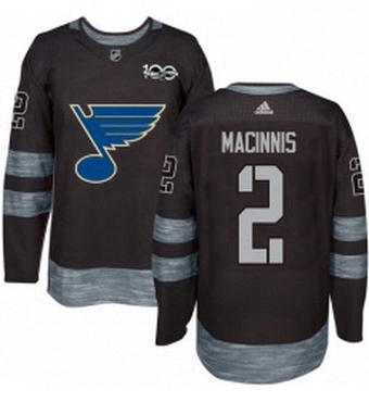 Mens Adidas St Louis Blues 2 Al Macinnis Authentic Black 1917 2017 100th Anniversary NHL Jersey