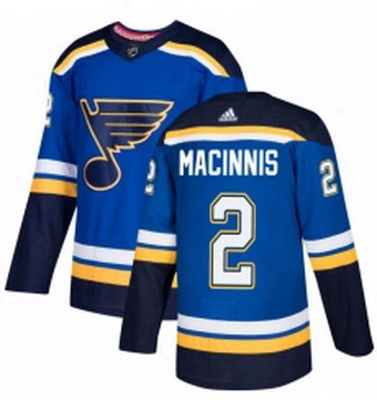 Mens Adidas St Louis Blues 2 Al Macinnis Authentic Royal Blue Home NHL Jersey