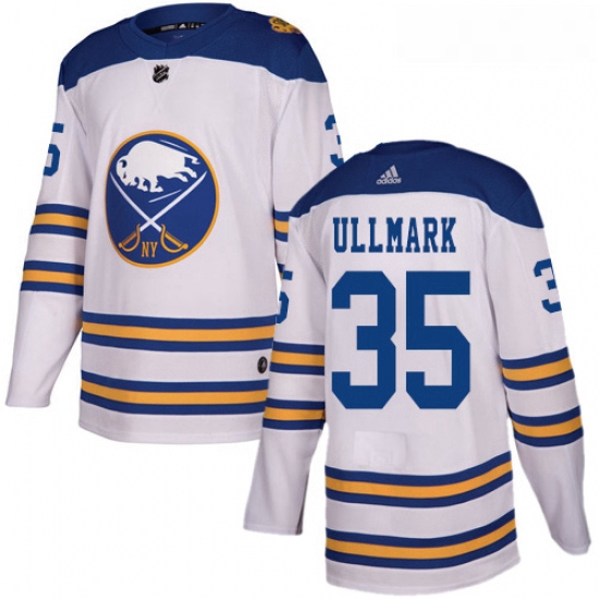 Youth Adidas Buffalo Sabres 35 Linus Ullmark Authentic White 2018 Winter Classic NHL Jersey