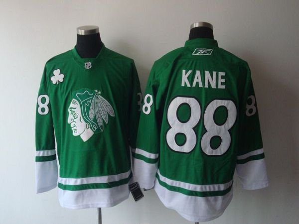 Blackhawks #88 Patrick Kane Green St  Patty Day Stitched NHL Jersey