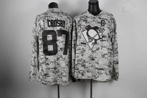 Penguins #87 Sidney Crosby Camo Stitched NHL Jersey