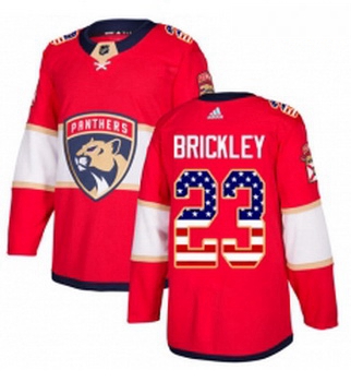 Youth Adidas Florida Panthers 23 Connor Brickley Authentic Red USA Flag Fashion NHL Jersey