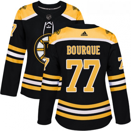 Womens Adidas Boston Bruins 77 Ray Bourque Premier Black Home NHL Jersey