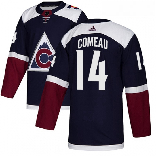 Youth Adidas Colorado Avalanche 14 Blake Comeau Authentic Navy Blue Alternate NHL Jersey