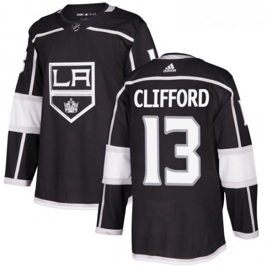 Youth Adidas Los Angeles Kings 13 Kyle Clifford Authentic Black Home NHL Jersey