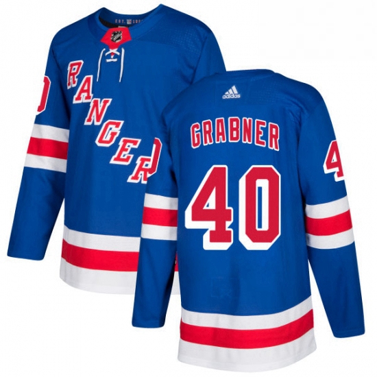 Mens Adidas New York Rangers 40 Michael Grabner Premier Royal Blue Home NHL Jersey