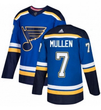 Mens Adidas St Louis Blues 7 Joe Mullen Premier Royal Blue Home NHL Jersey