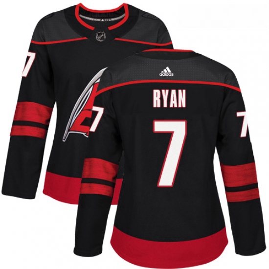 Womens Adidas Carolina Hurricanes 7 Derek Ryan Premier Black Alternate NHL Jersey