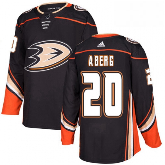 Mens Adidas Anaheim Ducks 20 Pontus Aberg Black Home Authentic Stitched NHL Jersey