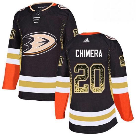 Mens Adidas Anaheim Ducks 20 Jason Chimera Authentic Black Drift Fashion NHL Jersey