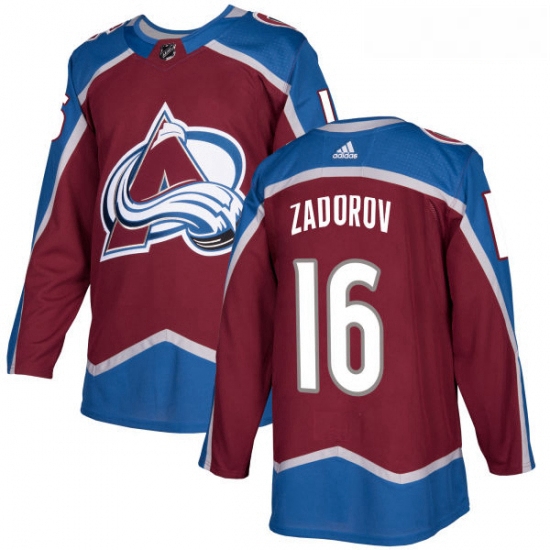 Youth Adidas Colorado Avalanche 16 Nikita Zadorov Authentic Burgundy Red Home NHL Jersey