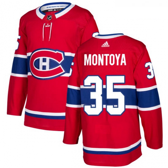 Youth Adidas Montreal Canadiens 35 Al Montoya Premier Red Home NHL Jersey