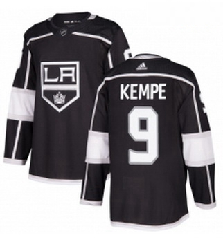 Youth Adidas Los Angeles Kings 9 Adrian Kempe Authentic Black Home NHL Jersey