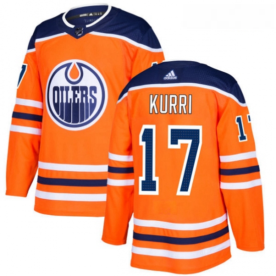 Youth Adidas Edmonton Oilers 17 Jari Kurri Authentic Orange Home NHL Jersey