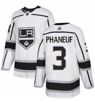 Youth Adidas Los Angeles Kings 3 Dion Phaneuf Authentic White Away NHL Jersey