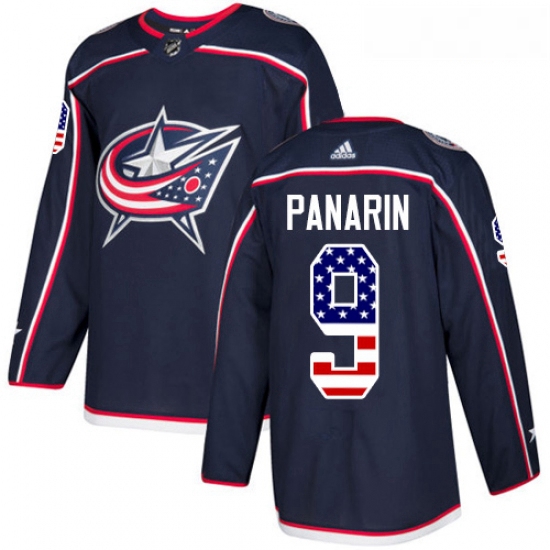 Youth Adidas Columbus Blue Jackets 9 Artemi Panarin Authentic Navy Blue USA Flag Fashion NHL Jersey