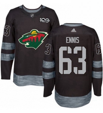 Mens Adidas Minnesota Wild 63 Tyler Ennis Authentic Black 1917 2017 100th Anniversary NHL Jersey