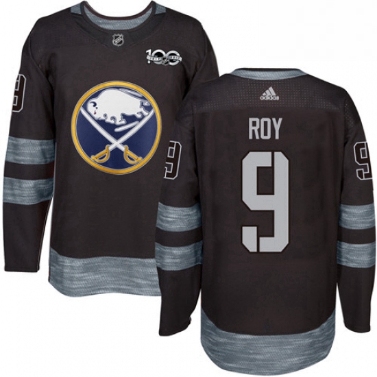 Mens Adidas Buffalo Sabres 9 Derek Roy Premier Black 1917 2017 100th Anniversary NHL Jersey