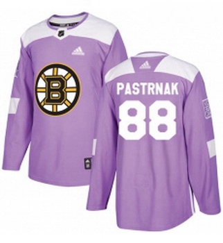 Youth Adidas Boston Bruins 88 David Pastrnak Authentic Purple Fights Cancer Practice NHL Jersey