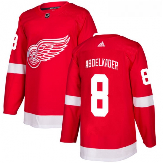 Youth Adidas Detroit Red Wings 8 Justin Abdelkader Authentic Red Home NHL Jersey