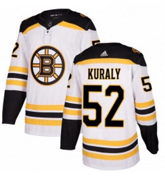 Womens Adidas Boston Bruins 52 Sean Kuraly Authentic White Away NHL Jersey