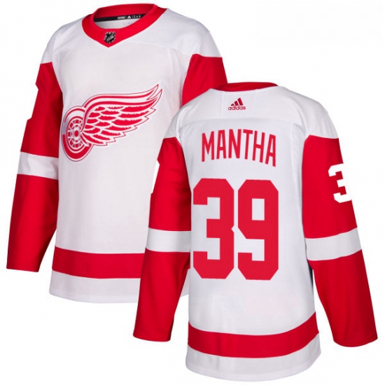 Youth Adidas Detroit Red Wings 39 Anthony Mantha Authentic White Away NHL Jersey