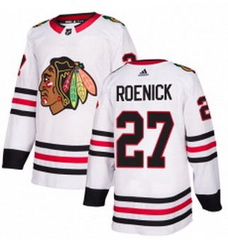 Youth Adidas Chicago Blackhawks 27 Jeremy Roenick Authentic White Away NHL Jersey