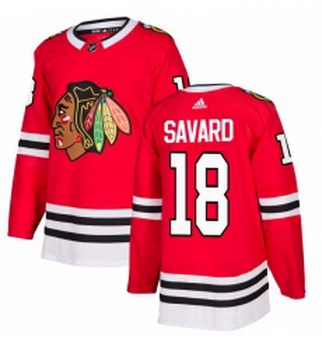 Youth Adidas Chicago Blackhawks 18 Denis Savard Authentic Red Home NHL Jersey