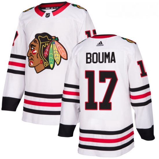 Youth Adidas Chicago Blackhawks 17 Lance Bouma Authentic White Away NHL Jersey